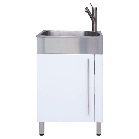 westinghouse stainless steel laundry sink with cabinet 10 white|laundry sink utility sinks.